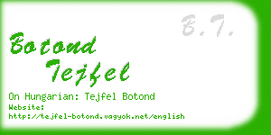 botond tejfel business card